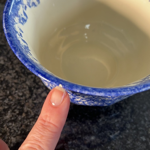 Molly Dallas Blue Spatterware Bowls Cow & Pig - Picture 6 of 10